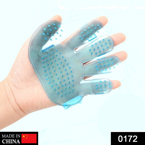 Rubber Pet Cleaning Massaging Grooming Glove Brush