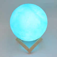 Moon Night Lamp Blue Color with Plastic Stand (15 x12 Cm / 1 Pc)