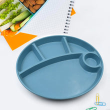 Plastic Food Plates / Biodegradable 5 Compartment Plate With Spoon for Food Snacks / Nuts / Desserts Plates for Kids, Reusable Plates for Outdoor, Camping, BPA-free (1 Pc)