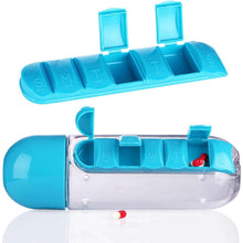 Pill & Vitamin Bottle, Water Bottle Multi Functional Use for Traveling & Outdoor Use Water Bottle, Travelling kit, Summer Special Bottle (600 Ml /  Mix Color )