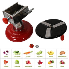 Stainless Steel Chips Maker and Vegetable Slicer for Kitchen Potato Slicer Graters and Chippers. Chips Maker is Suitable for Vegetable Cuttings. Chips Maker Consist Hard Coated Iron Wheel and Stand.