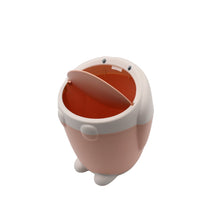 Cute rabbit mini garbage can with lid for car or desk.