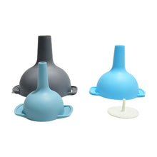 3 in 1 Kitchen Funnel Set of 3, Funnel for Filling Bottle, Small Canning Funnel with Handle, Food Grade Plastic Funnel with Detachable Strainer Filter for Liquid, Dry Ingredients, and Powder