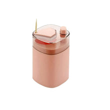 Toothpick holder with pop-up feature, automatic dispenser for convenient use.