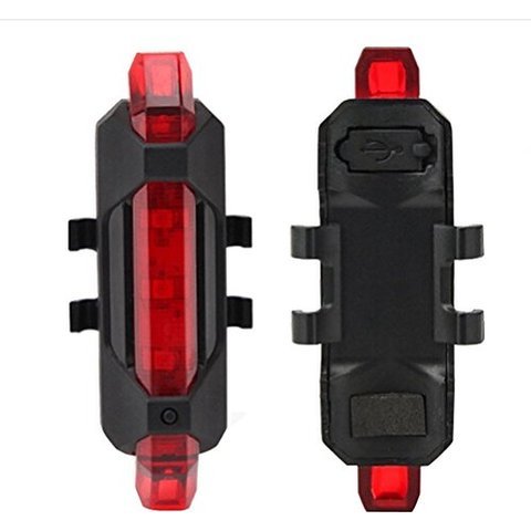 Front LED light for bicycles in red, waterproof design.