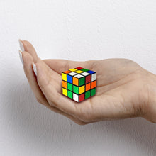 multicolor cube demonstrating fast rotation