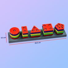 Geometric column blocks with five angles for early learning and play