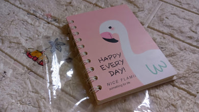 Flamingo design journal diary, 50 pages, durable hardcover, perfect for daily notes.