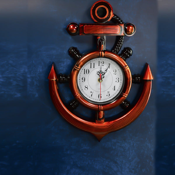 Anchor-themed wall clock for home decoration.