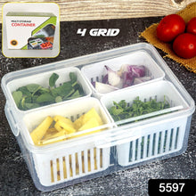 Fridge Storage Boxes Freezer Storage Containers, Container for Kitchen Storage Set, Storage in Kitchen, Vegetable Storage, Draining Crisper Refrigerator Food Box (1 Pc)