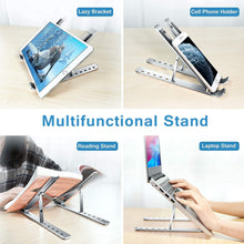 Laptop Stand for Desk | Metal Portable Laptop Stand, with 6 Adjustable Angles | Laptop Riser, Phone, and Tablet Stand | Compatible for All Laptop