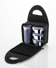 Airtight lunch box set with 3 leakproof containers and 1 bottle, stainless steel.