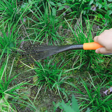 Rake tool for garden clean-up and planting